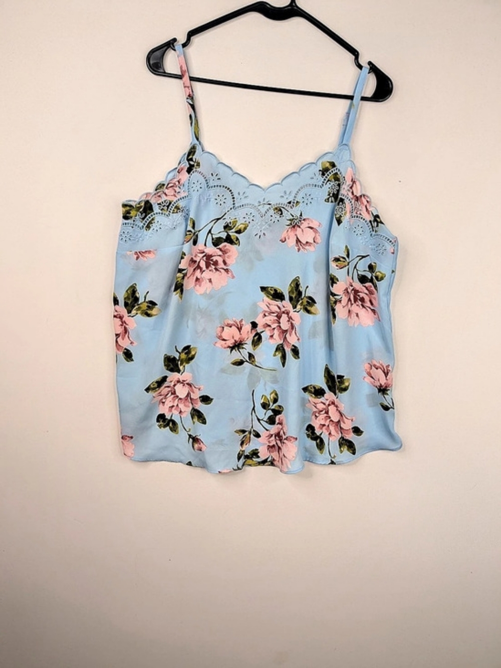 TORRID Sophie Swing Cami Floral Scalloped Camisole Blue & Pink Size 00